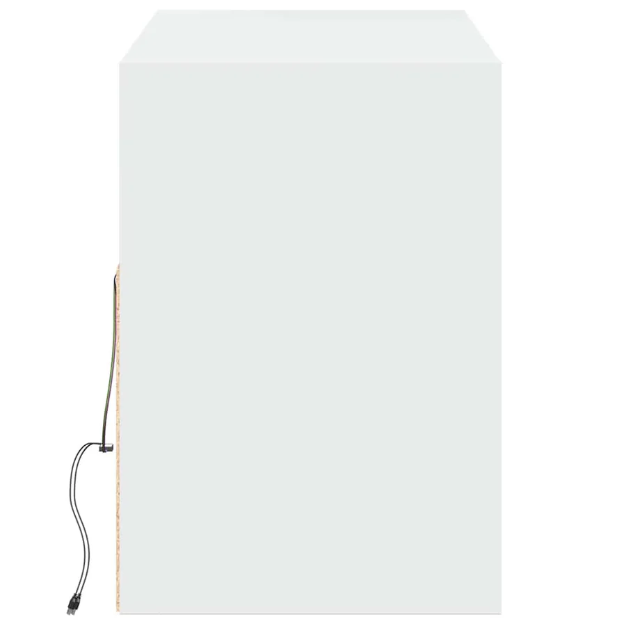Meuble TV mural avec lumières LED blanc 130x31x45 cm - 7