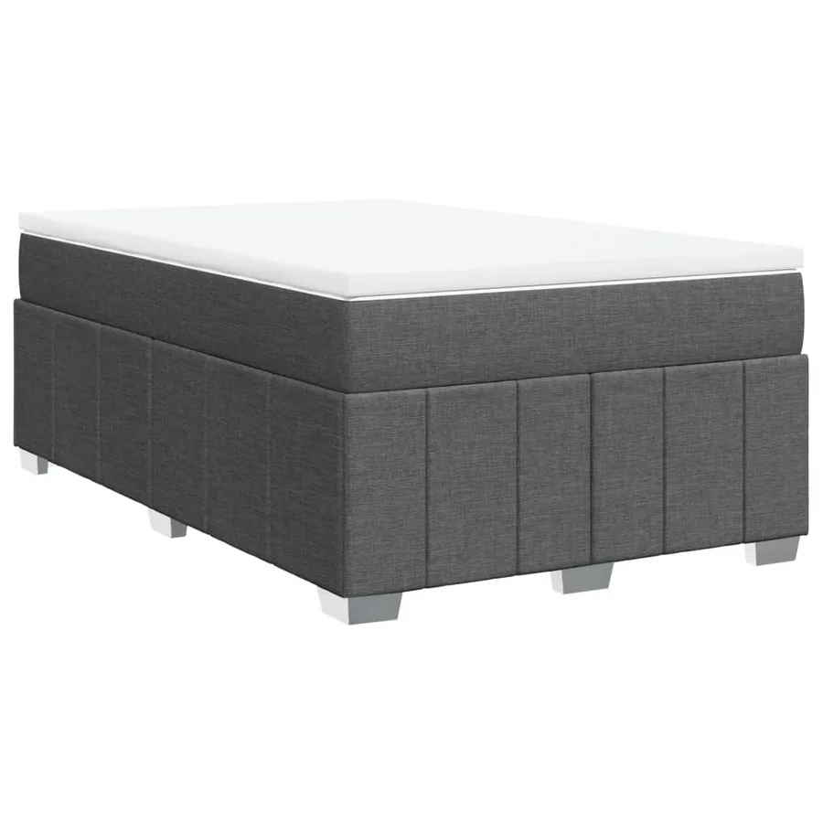 Sommier à lattes de lit avec matelas Gris foncé 120x200cm Tissu - 2