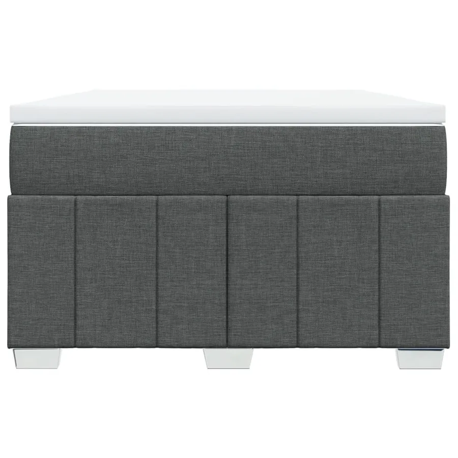Sommier à lattes de lit avec matelas Gris foncé 120x200cm Tissu - 4
