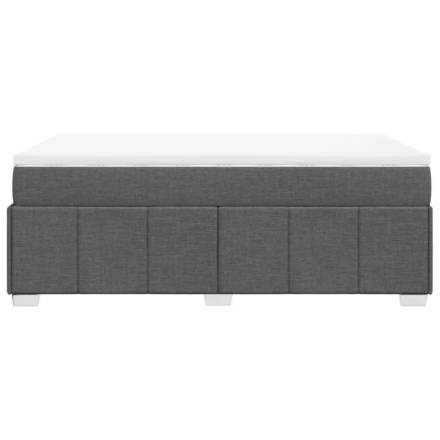 Sommier à lattes de lit avec matelas Gris foncé 120x200cm Tissu - 8