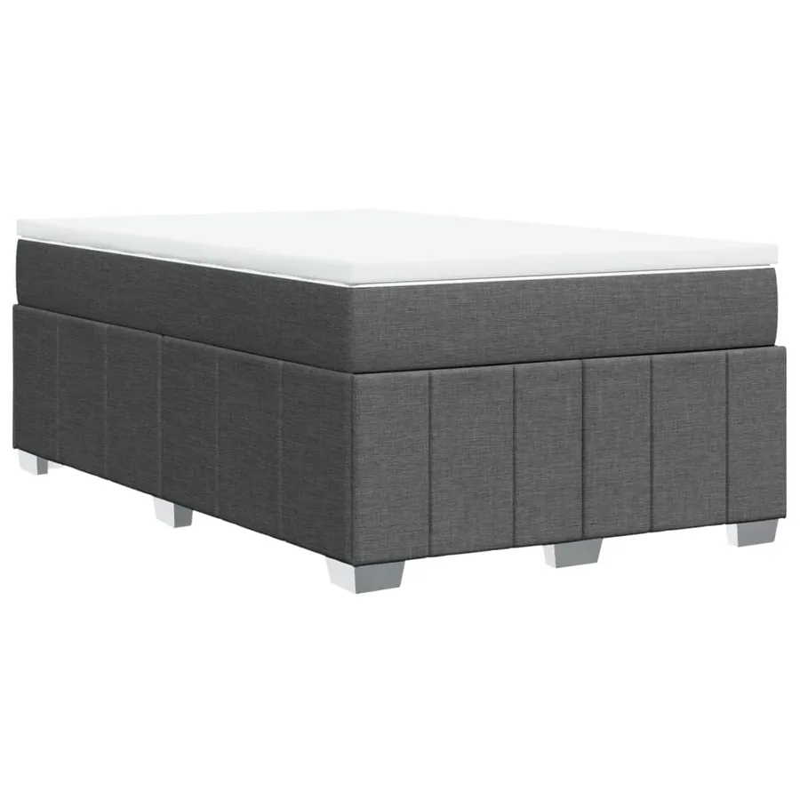 Sommier à lattes de lit avec matelas Gris foncé 120x200cm Tissu - 9
