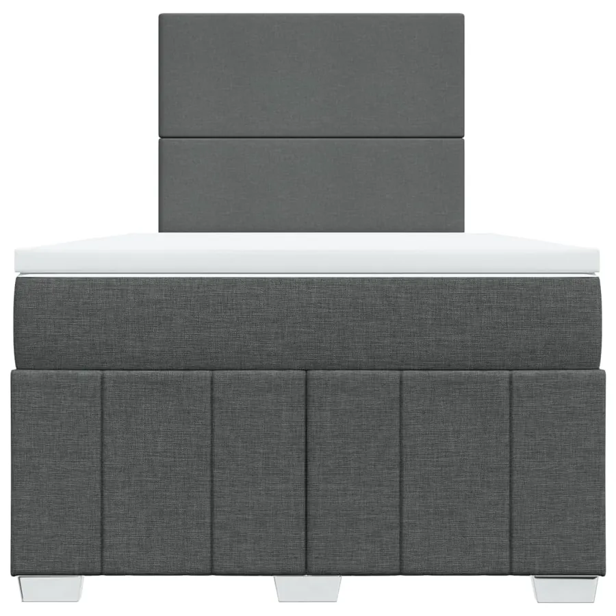 Sommier à lattes de lit avec matelas Gris foncé 120x200cm Tissu - 4