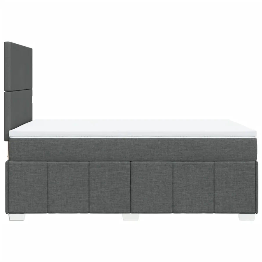 Sommier à lattes de lit avec matelas Gris foncé 120x200cm Tissu - 5