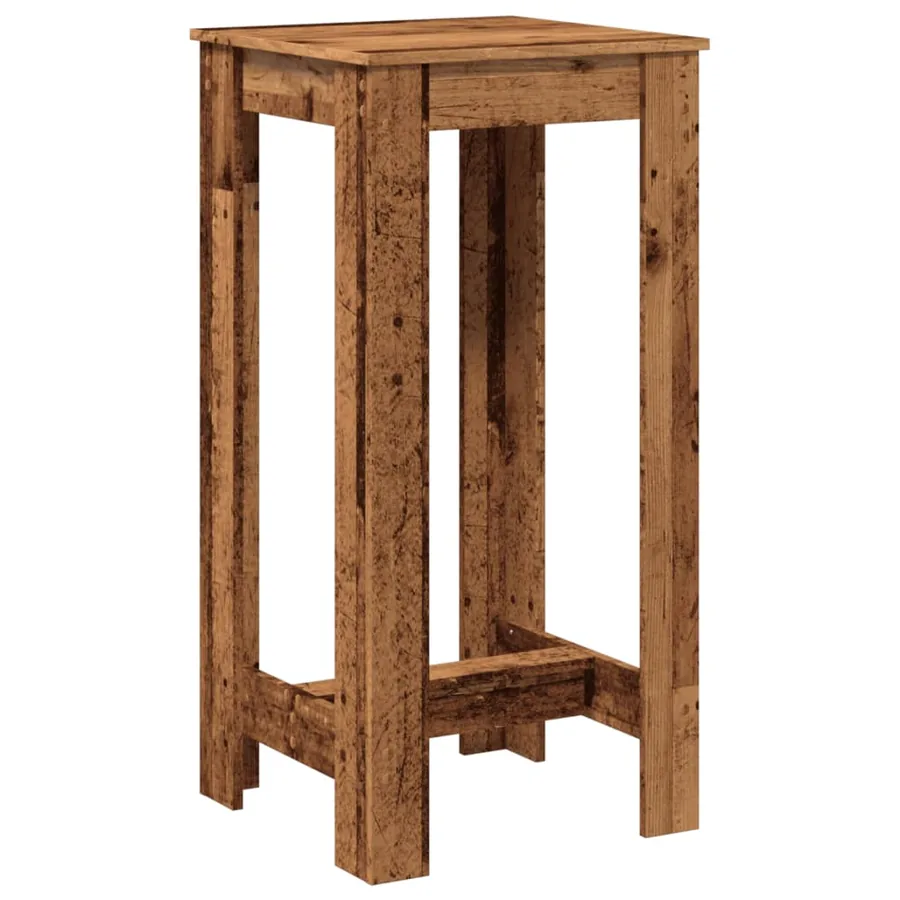 Table de bar vieux bois 51x50x103,5 cm bois d'ingénierie - 2