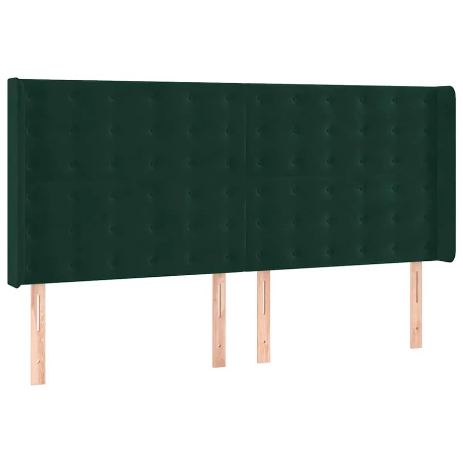 Sommier à lattes de lit et matelas Vert foncé 200x200cm Velours - 6