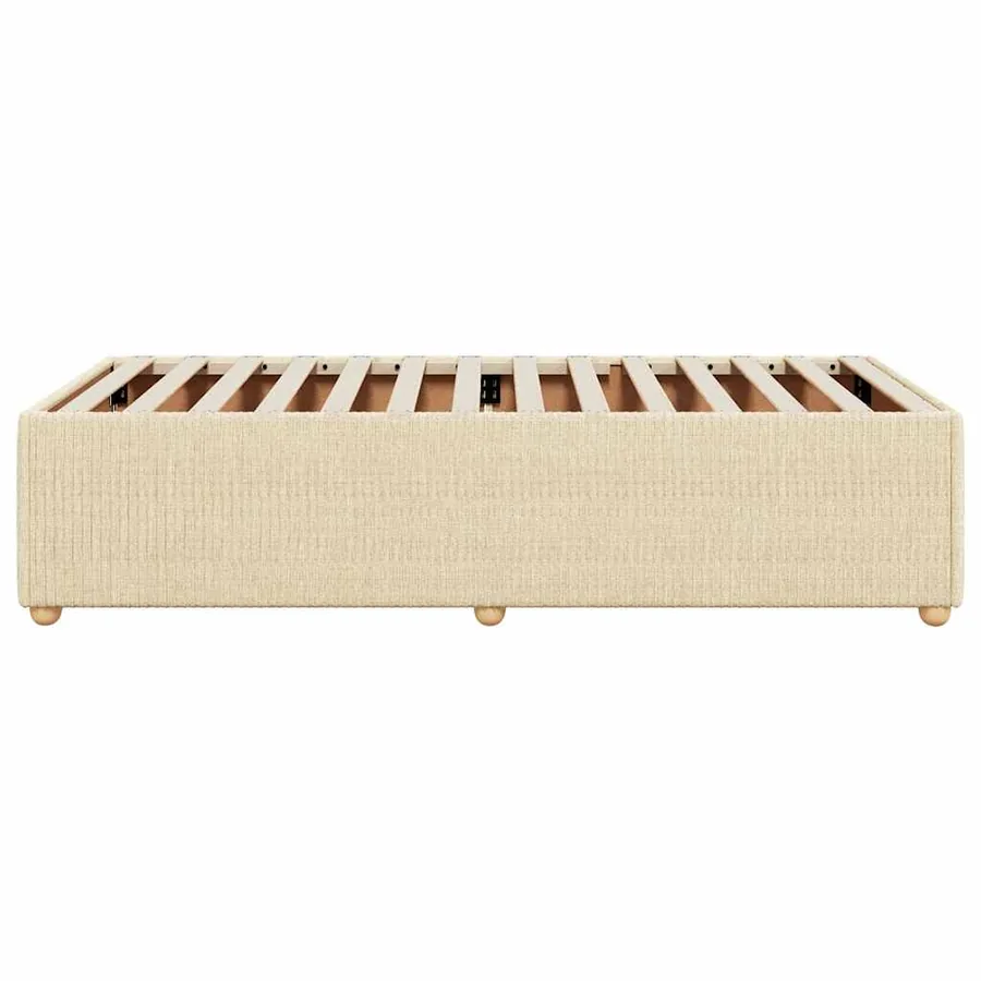 Cadre de lit sans matelas crème 90x200 cm tissu - 5