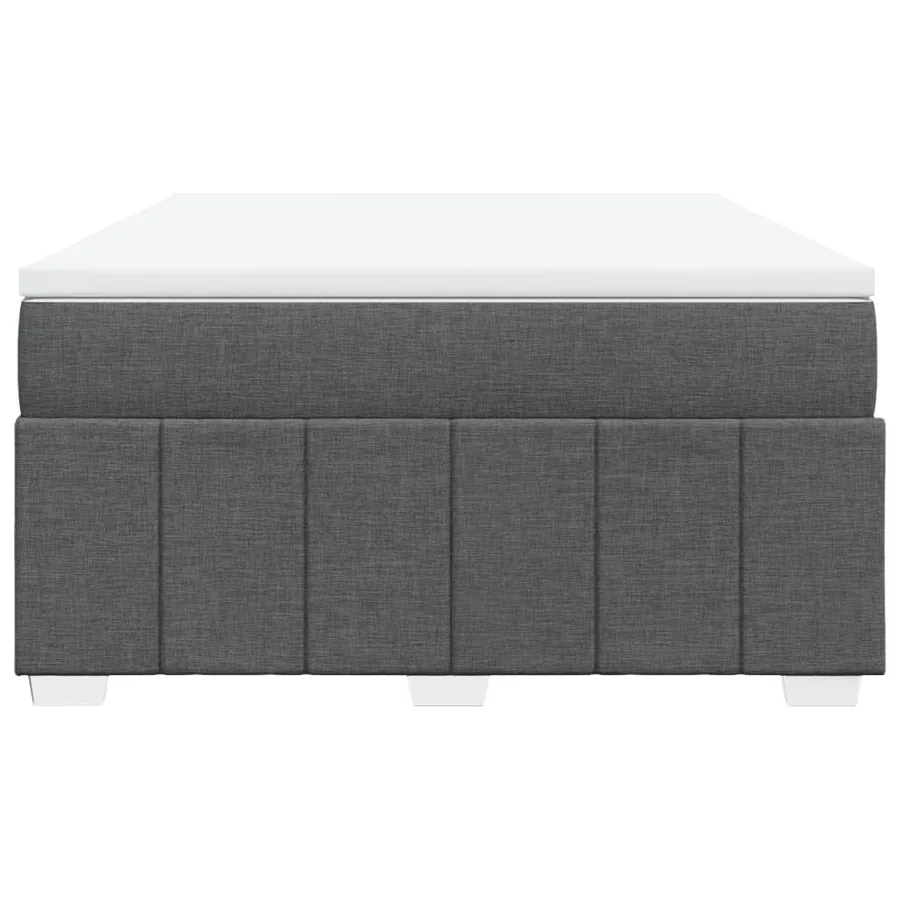 Sommier à lattes de lit avec matelas Gris foncé 160x200cm Tissu - 4
