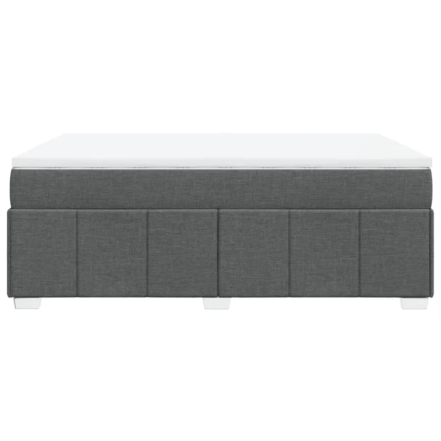Sommier à lattes de lit avec matelas Gris foncé 160x200cm Tissu - 8