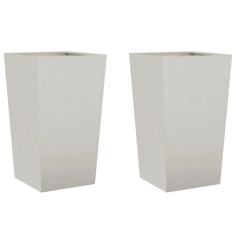 Jardinières 2 pcs 45x45x75 cm acier inoxydable - 2