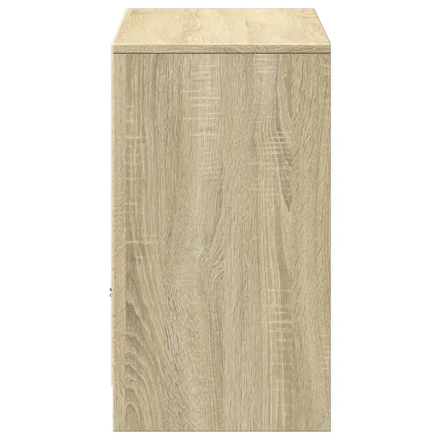 Meuble TV avec LED chêne sonoma 91x34x61 cm bois d'ingénierie - 7