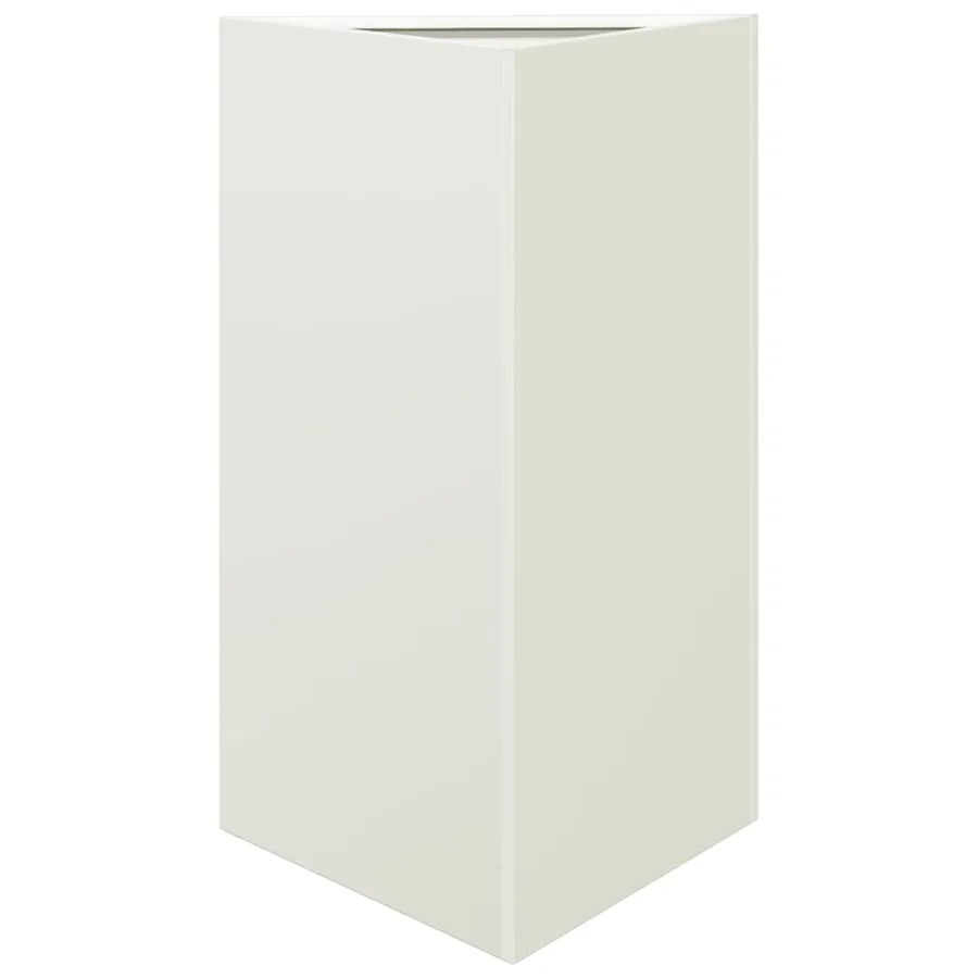 Jardinières 2 pcs blanc triangulaire 50x43x75 cm acier - 5