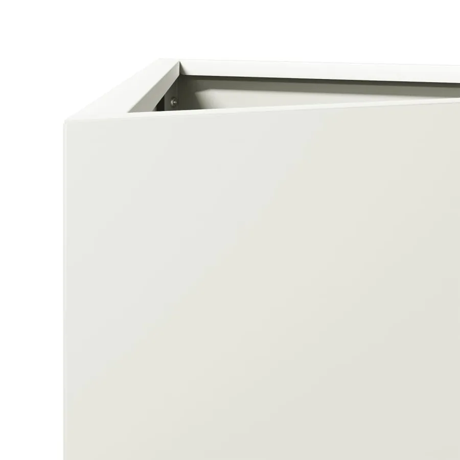 Jardinières 2 pcs blanc triangulaire 50x43x75 cm acier - 9