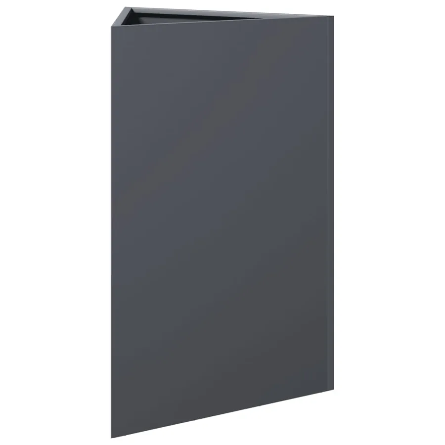 Jardinières 2 pcs anthracite triangulaire 50x43x75 cm acier - 6