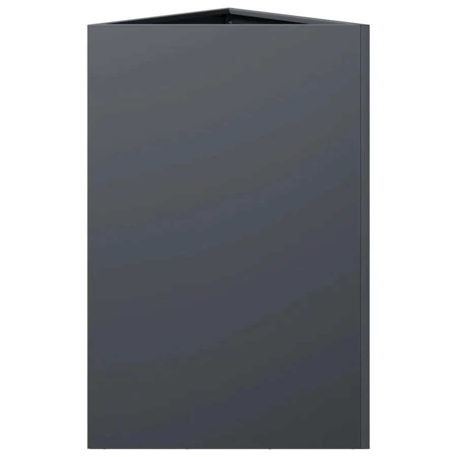 Jardinières 2 pcs anthracite triangulaire 50x43x75 cm acier - 7