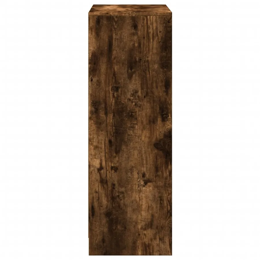 Buffet avec LED chêne fumé 72x34x100 cm bois d'ingénierie - 8