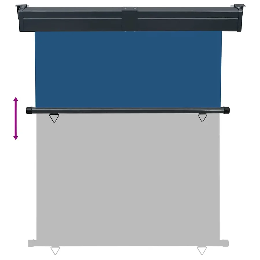 Auvent latéral de balcon 145x250 cm Bleu - 5