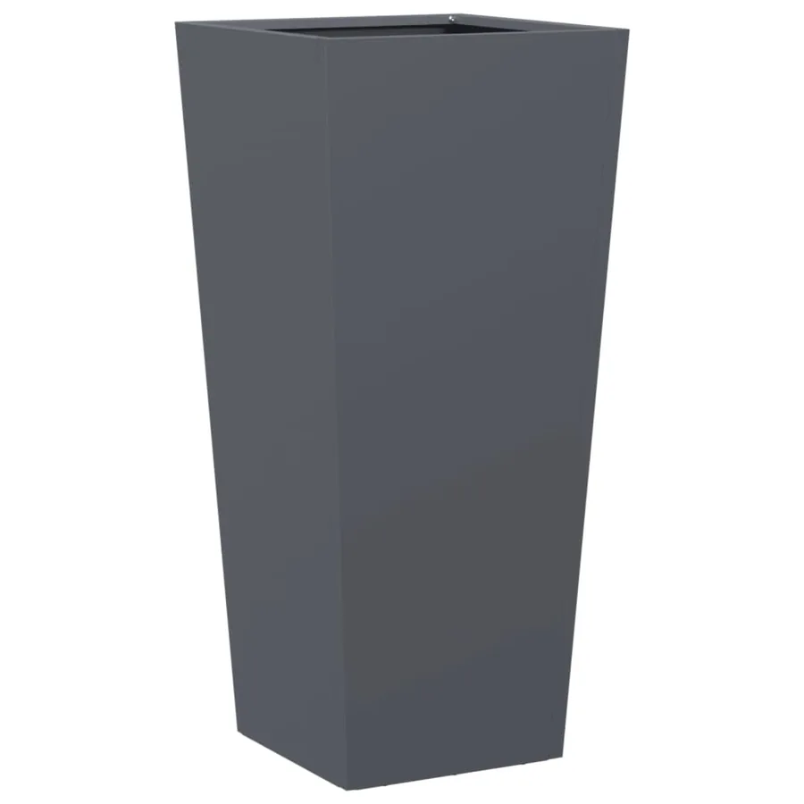 Jardinière anthracite 35x35x75 cm acier - 2