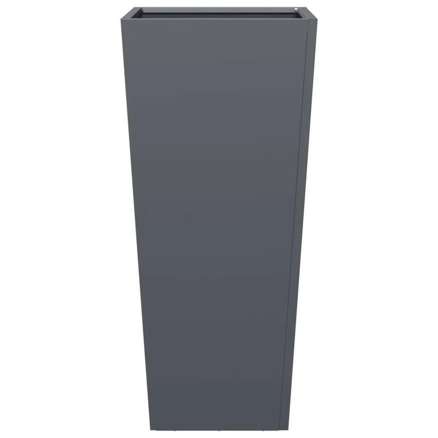 Jardinière anthracite 35x35x75 cm acier - 5