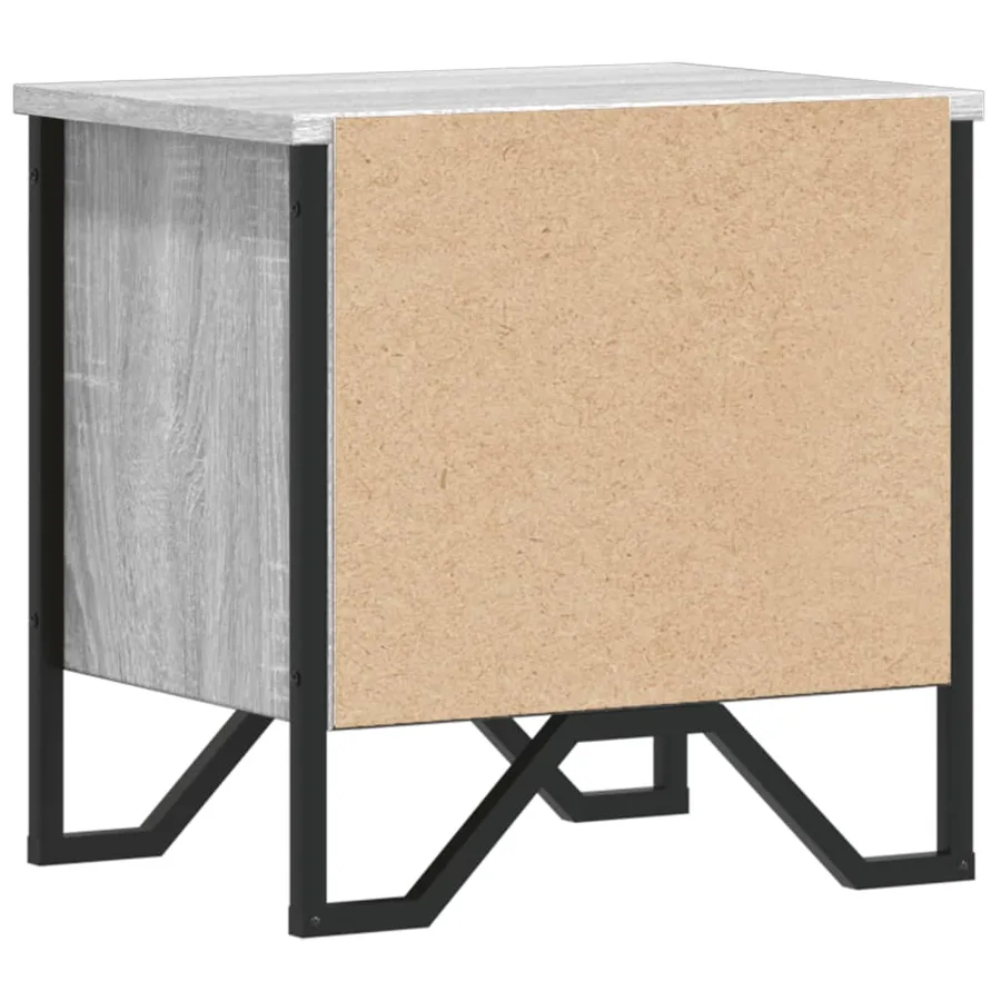 Table de chevet sonoma gris 40x30x40 cm bois d'ingénierie - 7