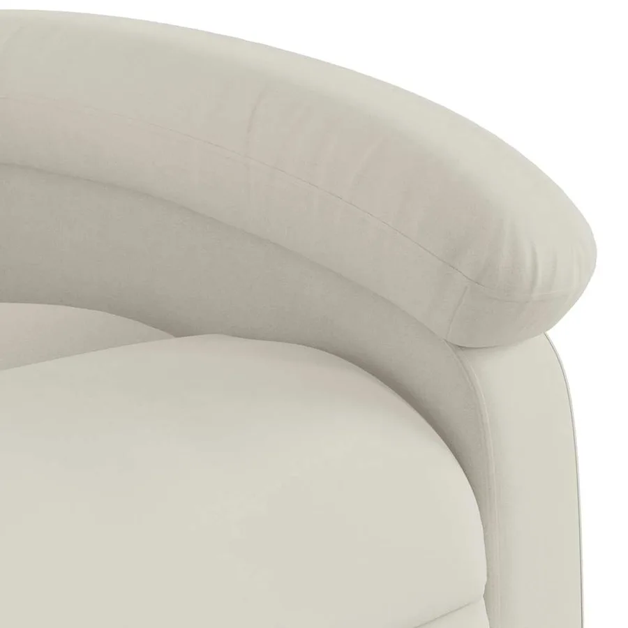 Fauteuil de massage inclinable Crème Velours - 11