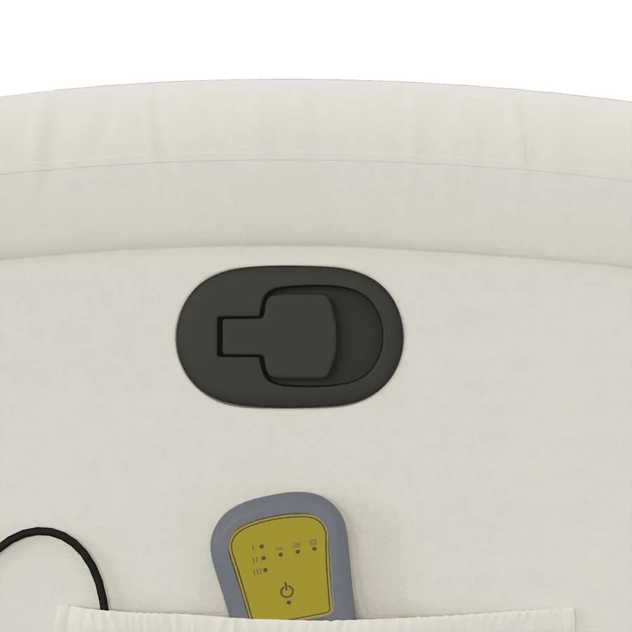Fauteuil de massage inclinable Crème Velours - 12
