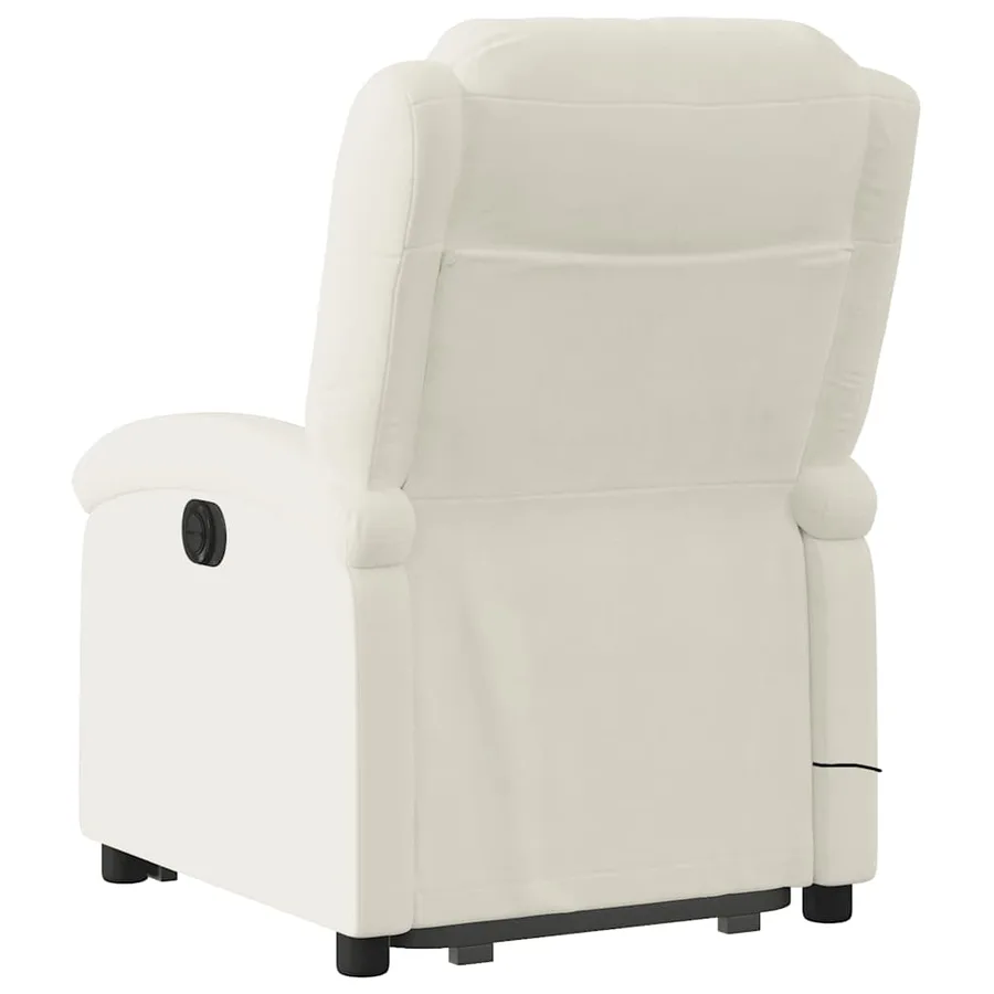 Fauteuil de massage inclinable Crème Velours - 5