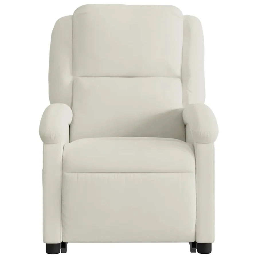 Fauteuil de massage inclinable Crème Velours - 9