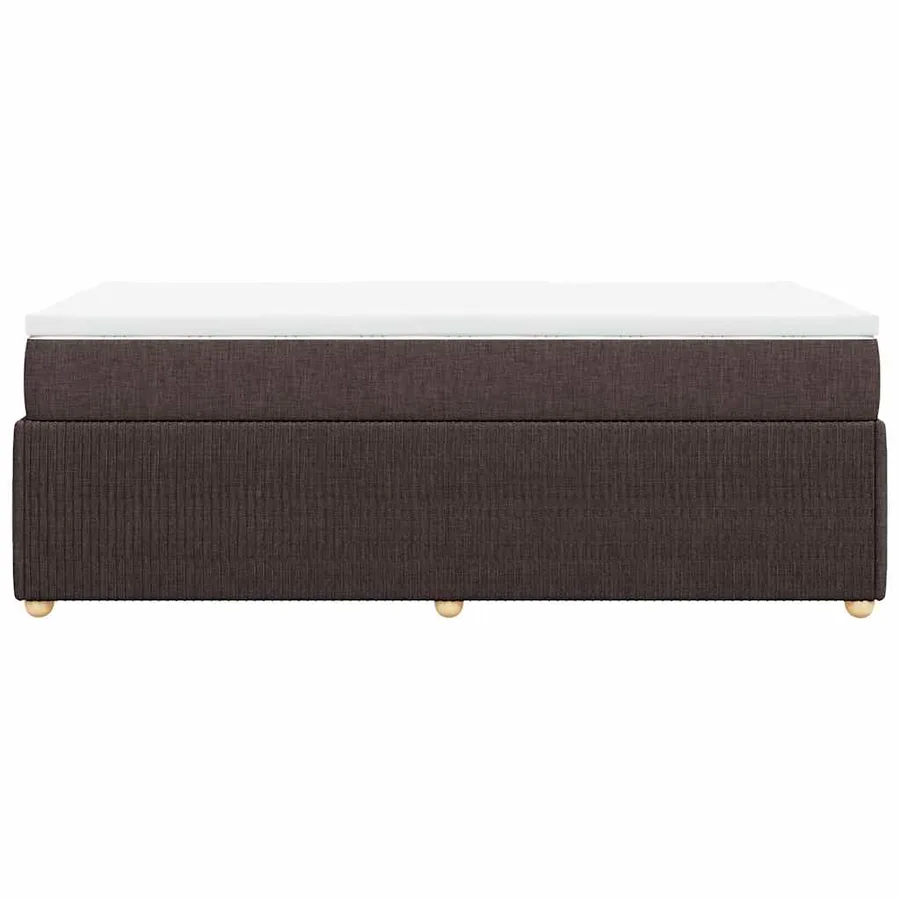 Sommier à lattes de lit avec matelas Marron foncé 100x200 cm - 5
