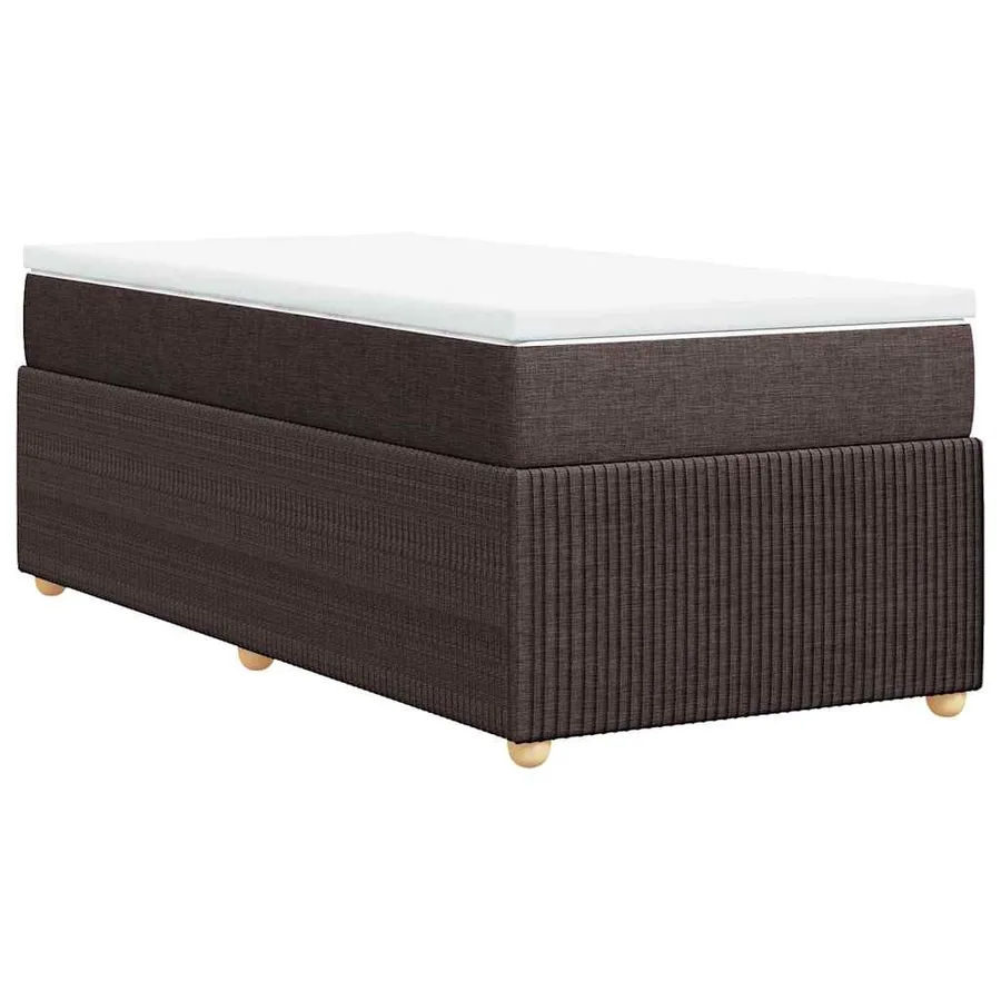 Sommier à lattes de lit avec matelas Marron foncé 100x200 cm - 6