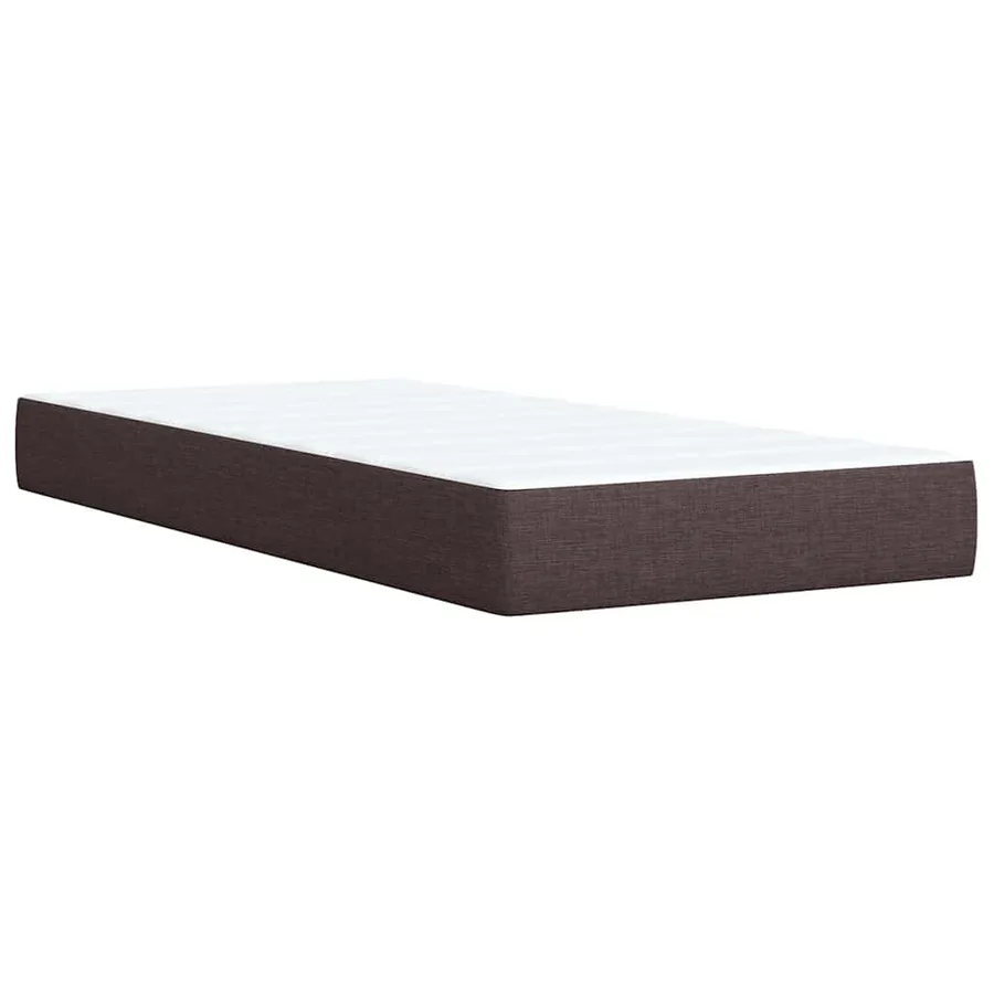 Sommier à lattes de lit avec matelas Marron foncé 100x200 cm - 8