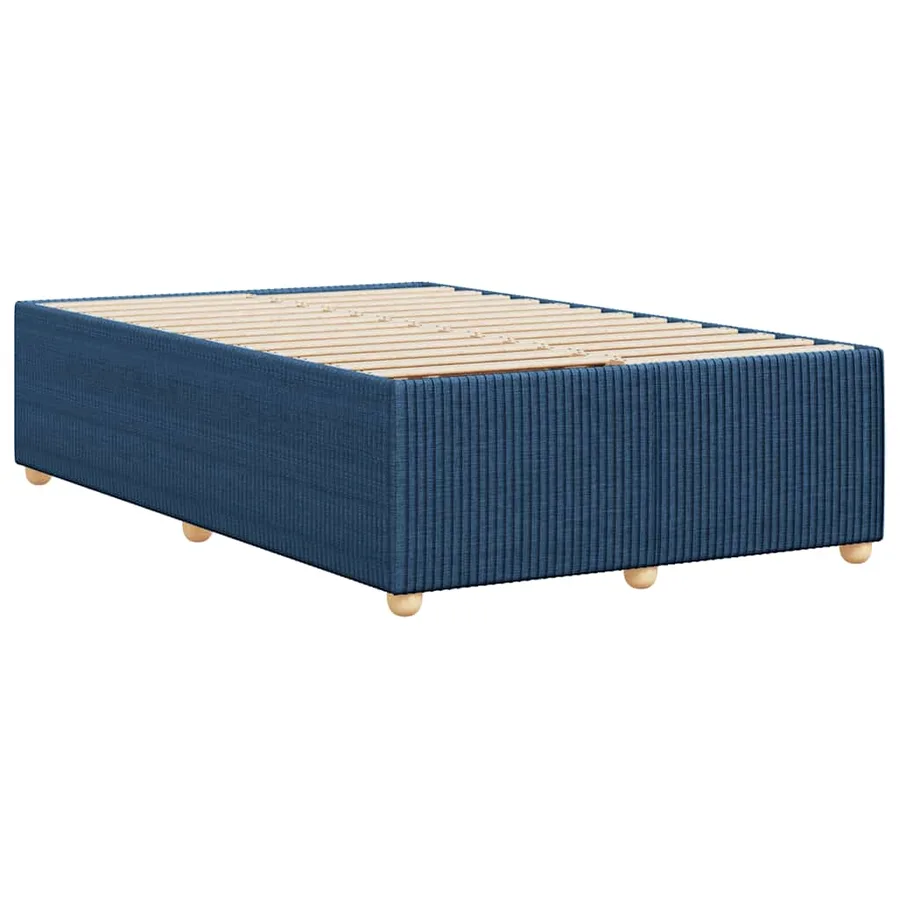 Cadre de lit sans matelas bleu 120x190 cm tissu - 6
