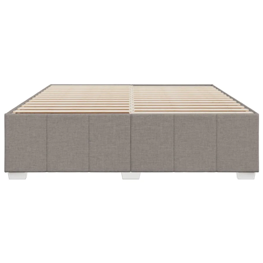 Cadre de lit sans matelas taupe 180x200 cm tissu - 4