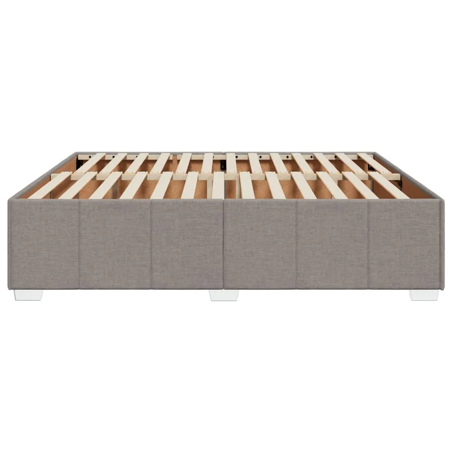 Cadre de lit sans matelas taupe 180x200 cm tissu - 5