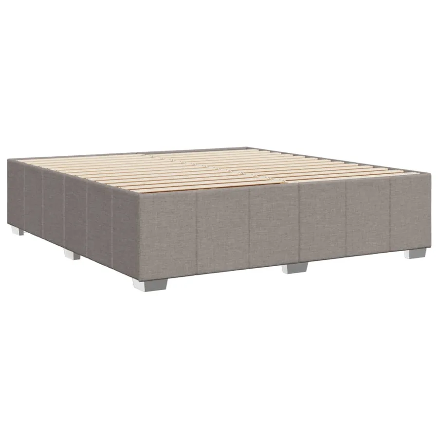 Cadre de lit sans matelas taupe 180x200 cm tissu - 6