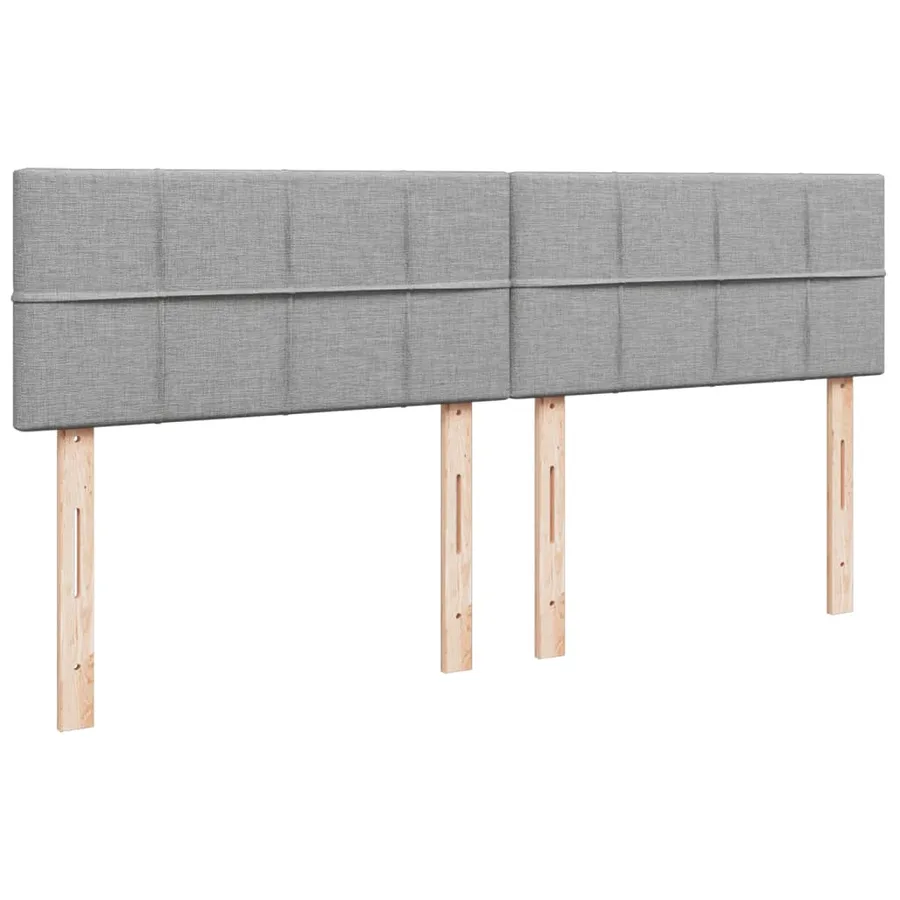 Sommier à lattes de lit avec matelas Gris clair 180x200cm Tissu - 7