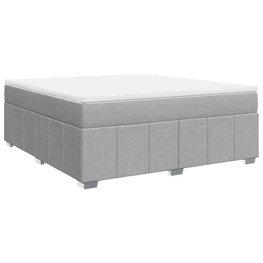 Sommier à lattes de lit avec matelas Gris clair 180x200cm Tissu - 2