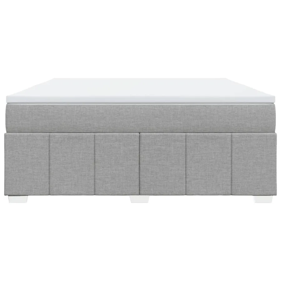 Sommier à lattes de lit avec matelas Gris clair 180x200cm Tissu - 4