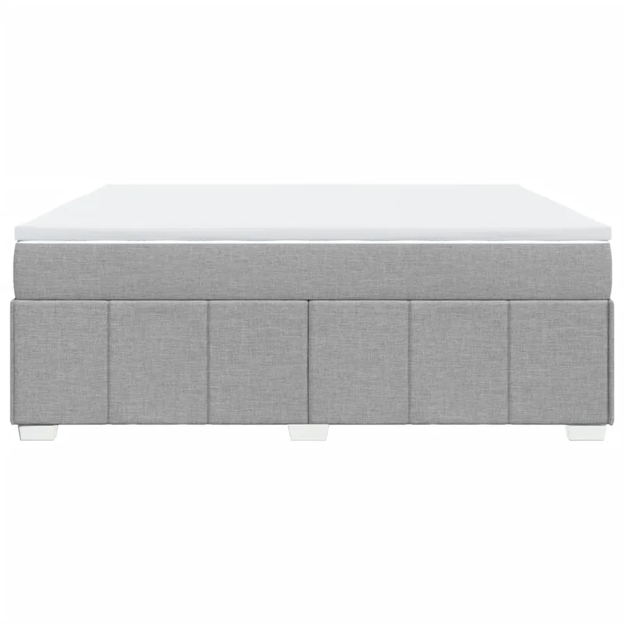 Sommier à lattes de lit avec matelas Gris clair 180x200cm Tissu - 8