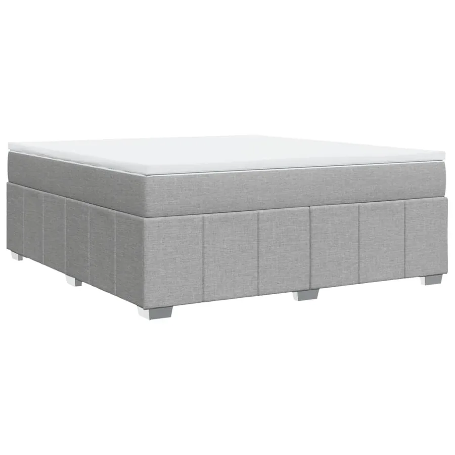 Sommier à lattes de lit avec matelas Gris clair 180x200cm Tissu - 9