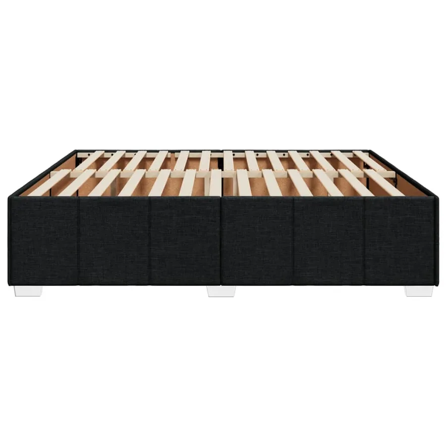Cadre de lit sans matelas noir 180x200 cm tissu - 5