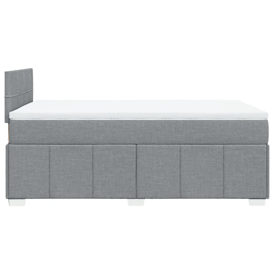 Sommier à lattes de lit avec matelas Gris clair 120x200cm Tissu - 5