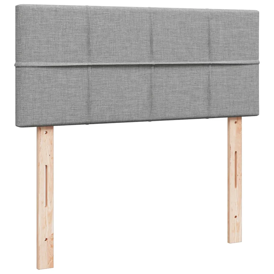 Sommier à lattes de lit avec matelas Gris clair 120x200cm Tissu - 7