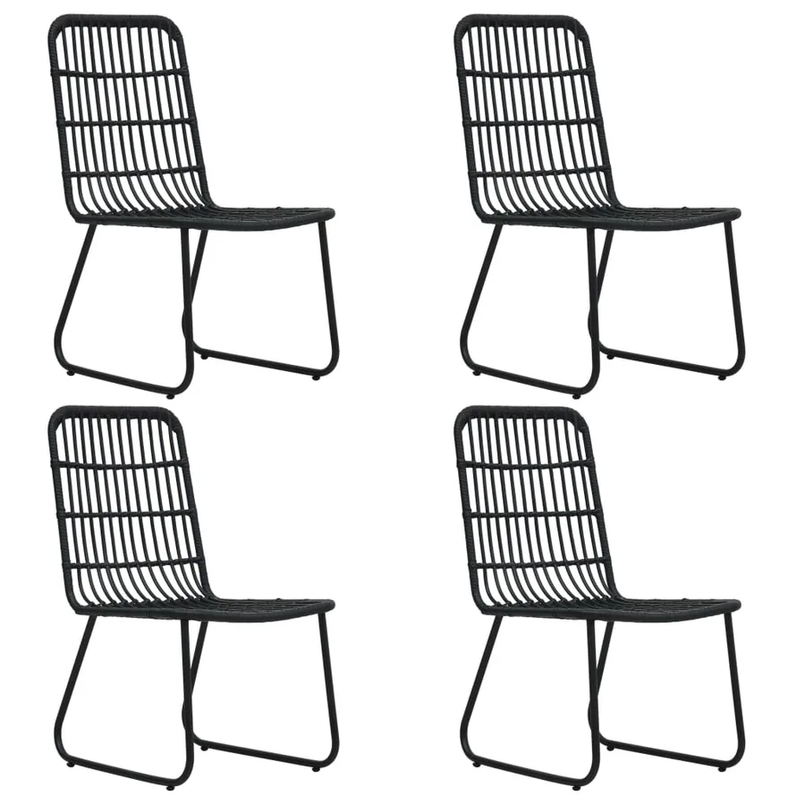 Ensemble à manger d'extérieur 5 pcs résine tressée et verre - 3