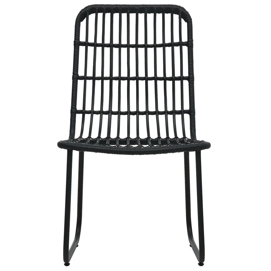 Ensemble à manger d'extérieur 5 pcs résine tressée et verre - 5