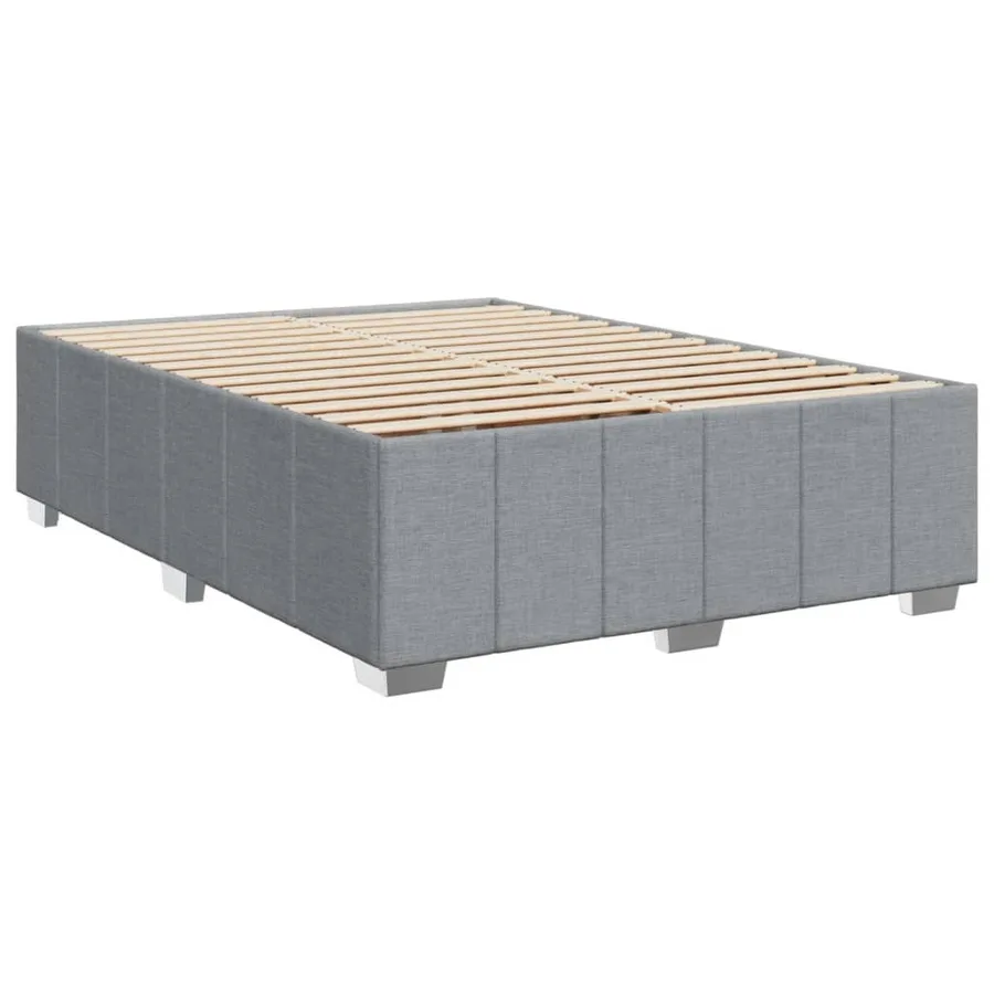 Sommier à lattes de lit avec matelas Gris clair 160x200cm Tissu - 9