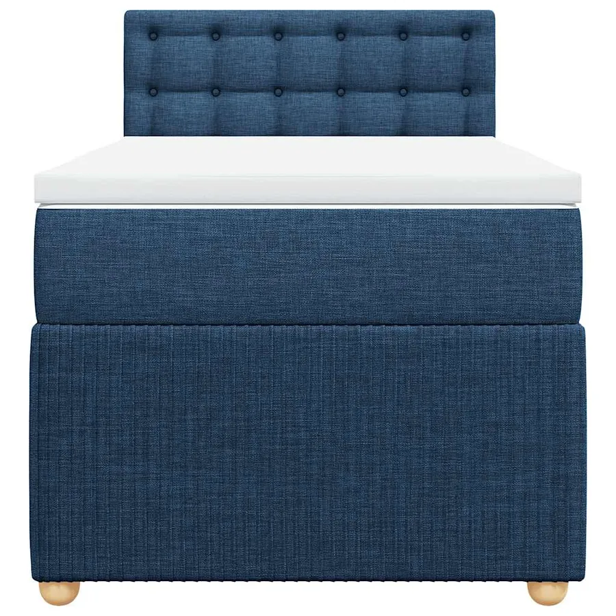 Sommier à lattes de lit avec matelas Bleu 90x200 cm Tissu - 6