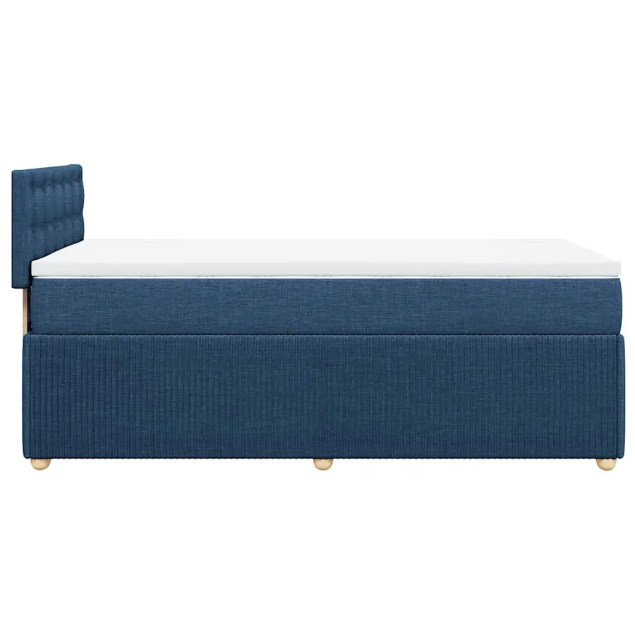 Sommier à lattes de lit avec matelas Bleu 90x200 cm Tissu - 7