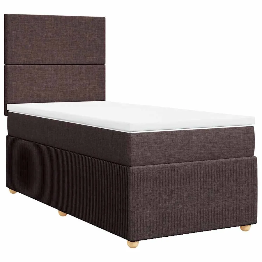 Sommier à lattes de lit avec matelas Marron foncé 100x200 cm - 3