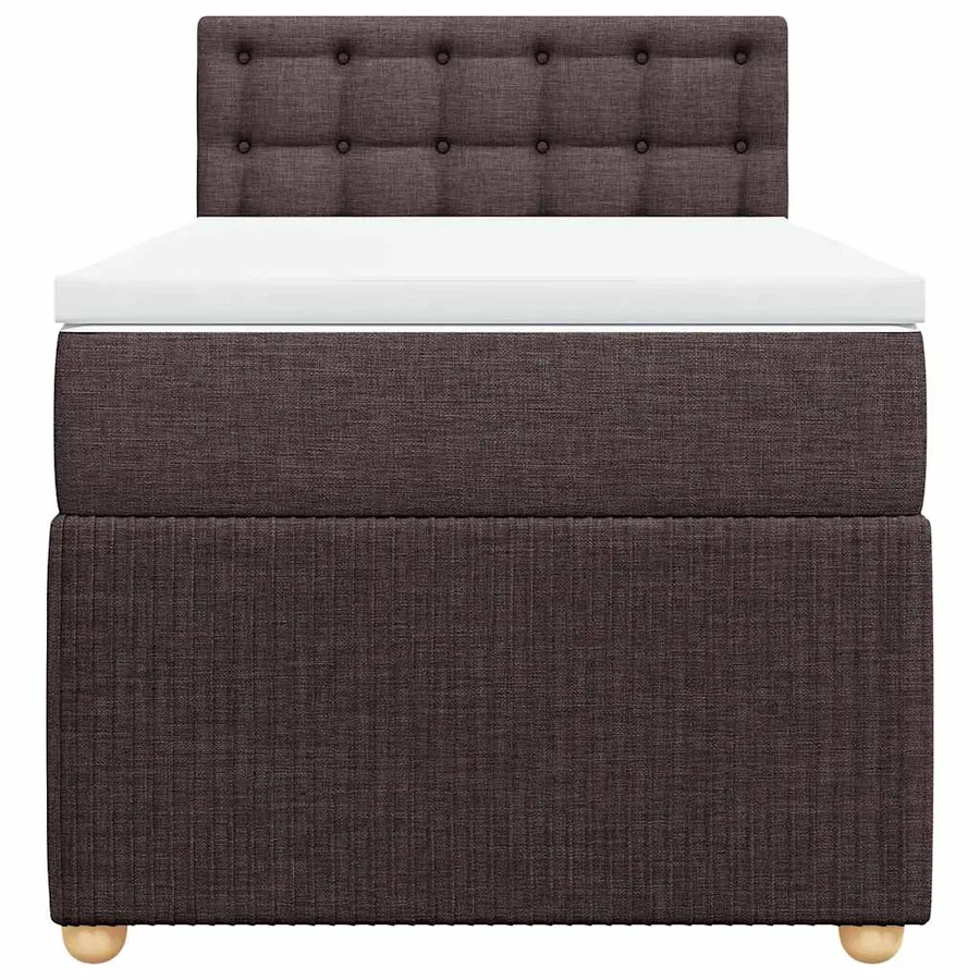 Sommier à lattes de lit avec matelas Marron foncé 100x200 cm - 6
