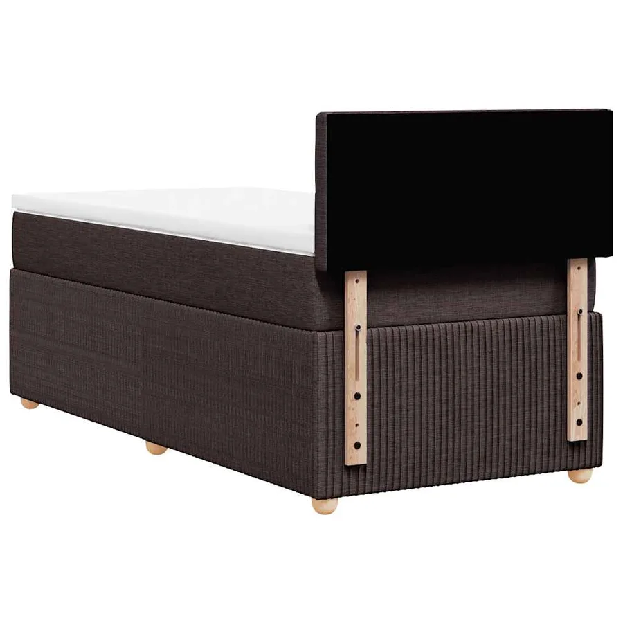 Sommier à lattes de lit avec matelas Marron foncé 100x200 cm - 8
